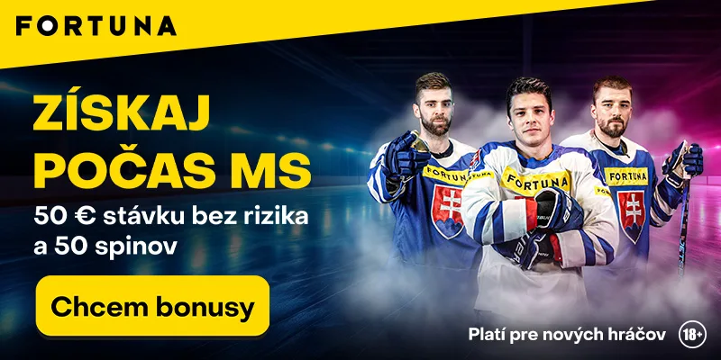 Fortuna online casino stavkova kancelaria bonusy pocas MS v hokeji 2025 free spiny bonus zadarmo dnes