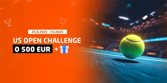 SYNOTtip US OPEN Challenge bonus zadarmo bonusy zdarma tenis slovensko sampionat stavkovanie stavkova kancelaria
