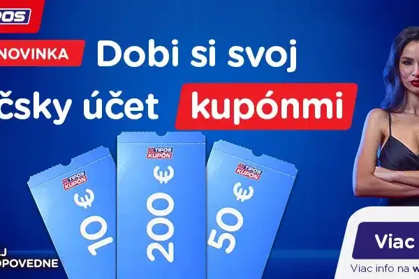 TIPOS kupón – ako dobiť TIPOS konto hotovosťou bez poplatkov