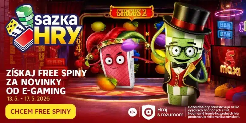 sazka NOVE-HRY-E-GAMING-13maj2026---afilliate-800x400px Sazkahry free spiny nove hry egaming online casino slovensko bonus zadarmo maj 2026