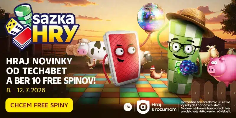 NOVE-HRy-TECH4BET-08jul2026---800x400px Sazkahry free spiny nove hry Tech4bet online casino slovensko bonus zadarmo jul 2026